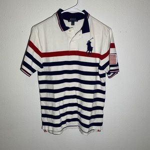 Ralph Lauren White Mesh Polo